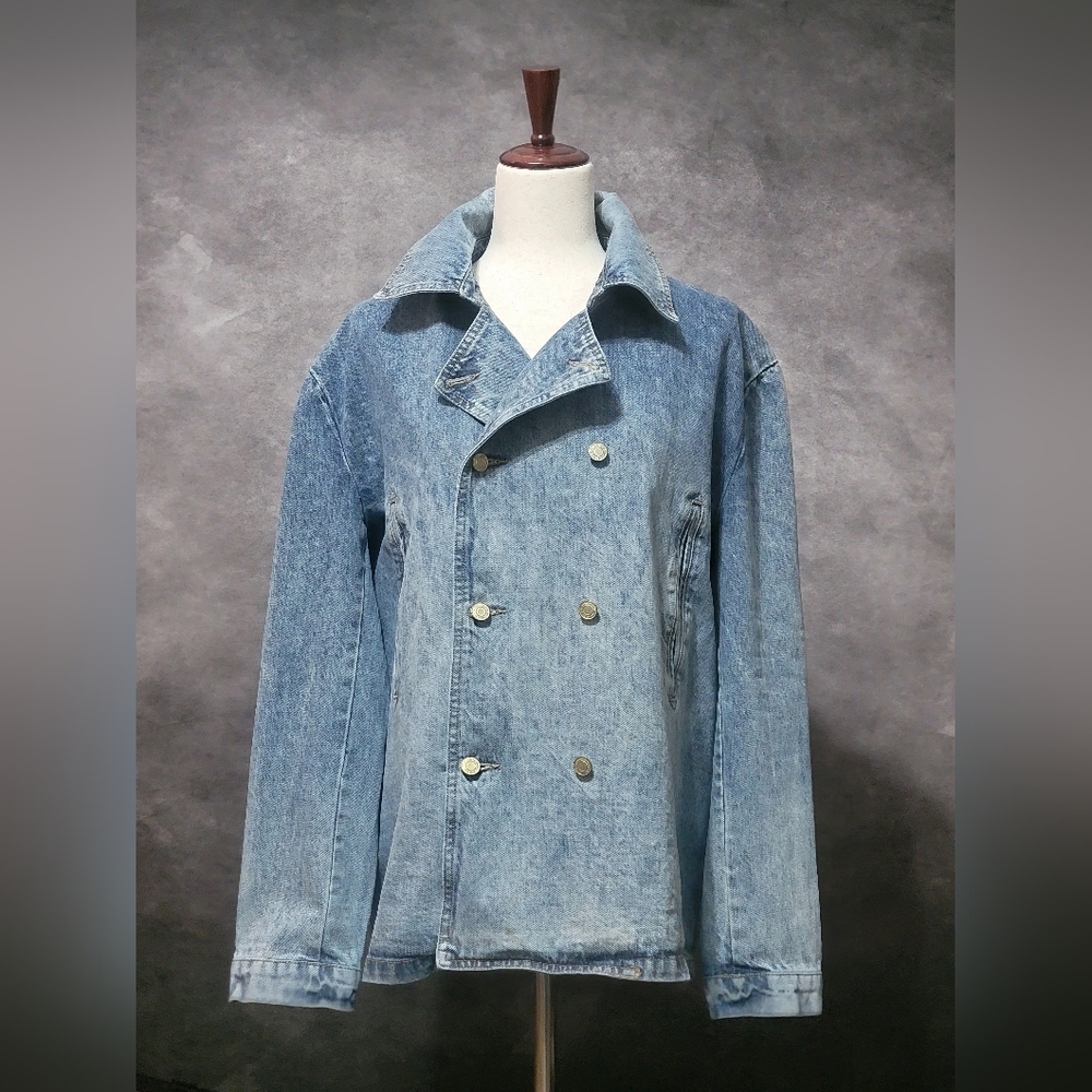Profound Aesthetic Men’s Double-Breasted Denim Jacket • Designer Streetwear